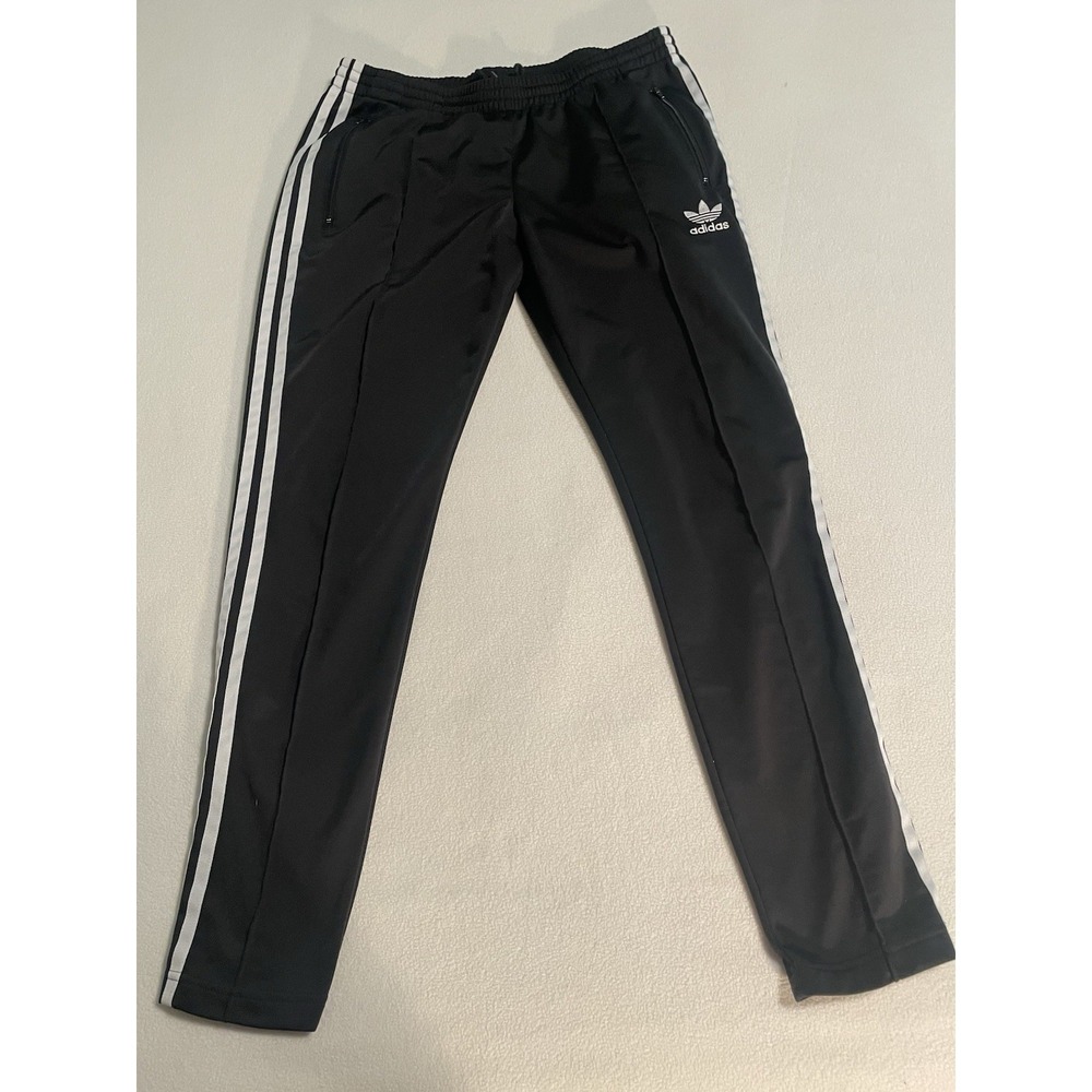 adidas 3 Stripe Athletic Track Pant Junior Size 18, Medium, Blac, Zippered Ankle